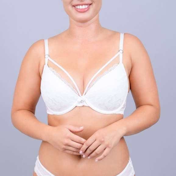 Change Lingerie Diane Push Up Seamless Lace Bra in White, 30B (28C/32A) - Picture 6 of 6